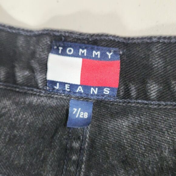 Vintage Tommy Hilfiger Black Jeans Size 7/28 - Picture 6 of 7